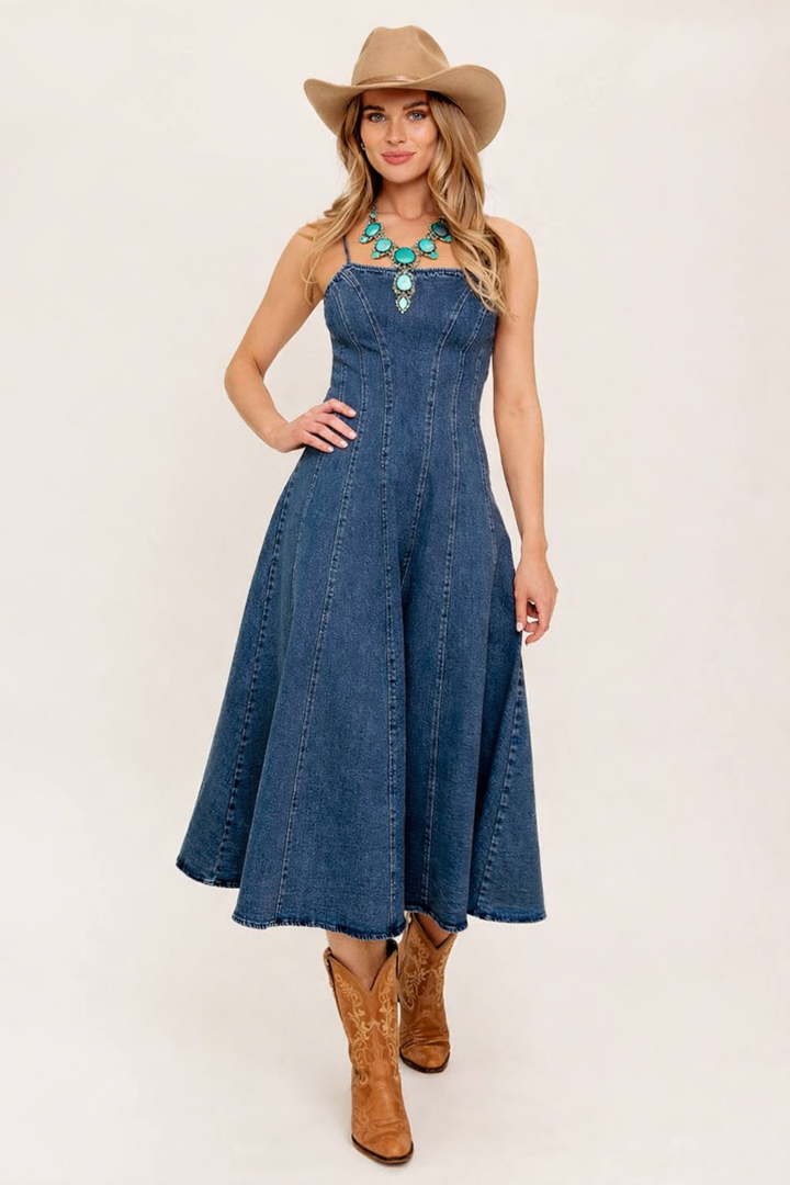 Vanilla Cove Denim Midi Dress