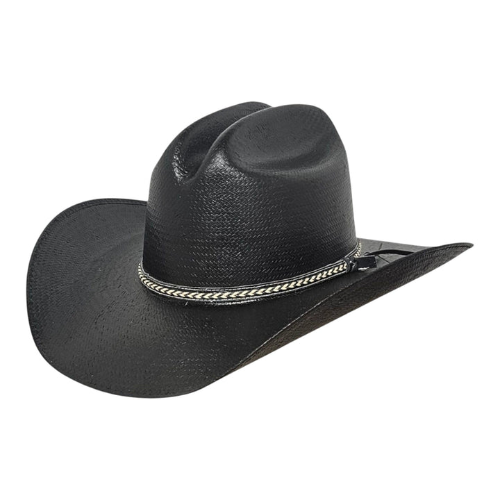 Backroads Black Shantung Straw Cowboy Hat