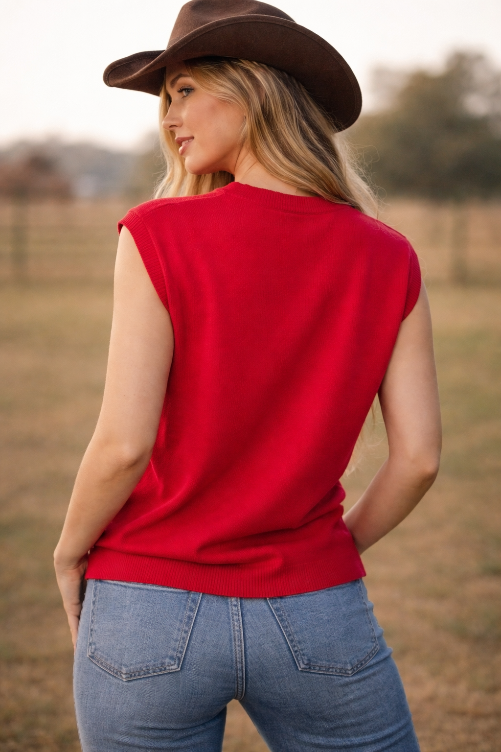 Western Backward Yeehaw Embroidered Short Sleeve Sweater