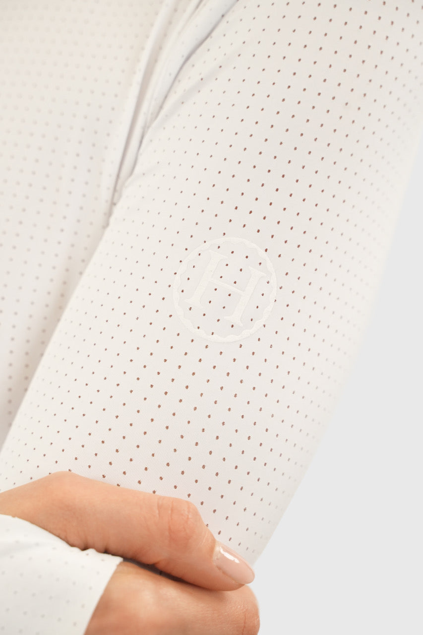 Harcour Bluvea Women's Perforated Long Sleeve Crew Neck