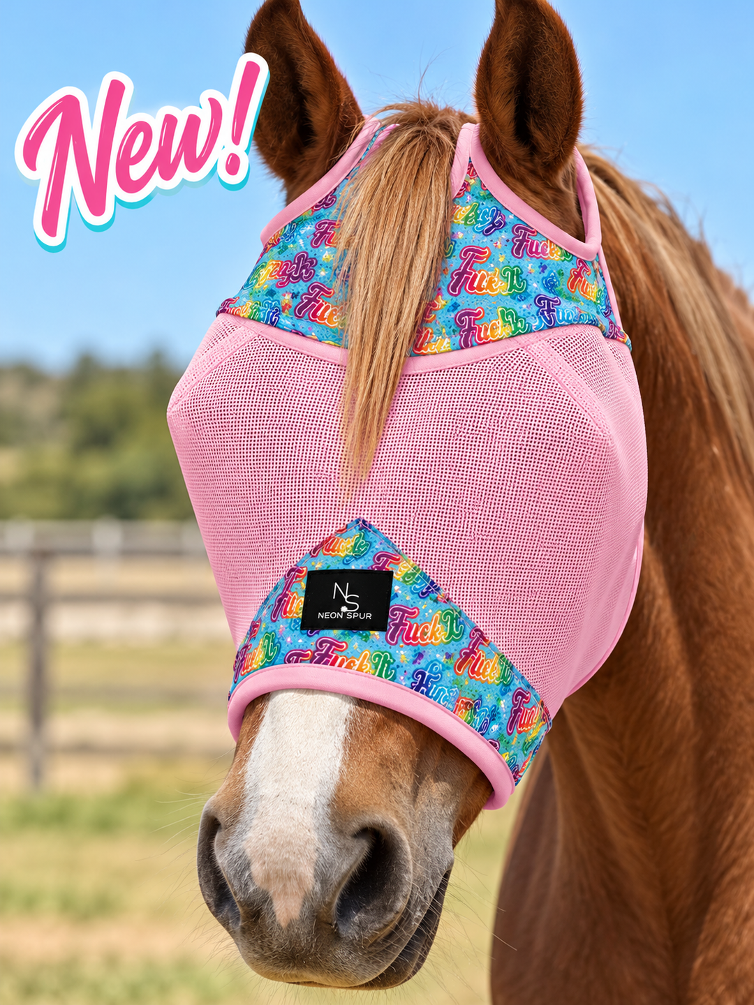 Fook It Fly Mask - Baby Pink Mesh