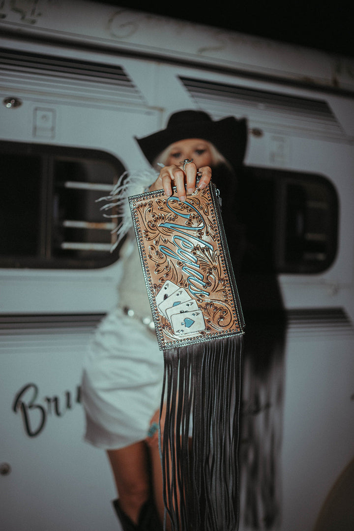 The Turquoise Vegas Clutch Wristlet