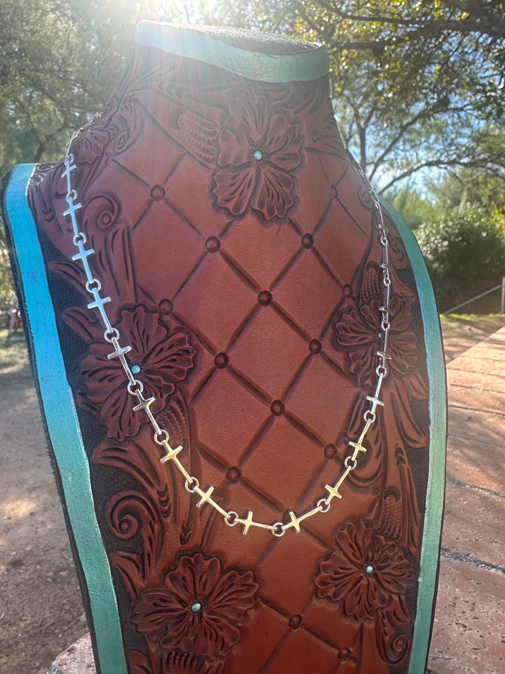 Handmade Sterling Silver Cross Necklace