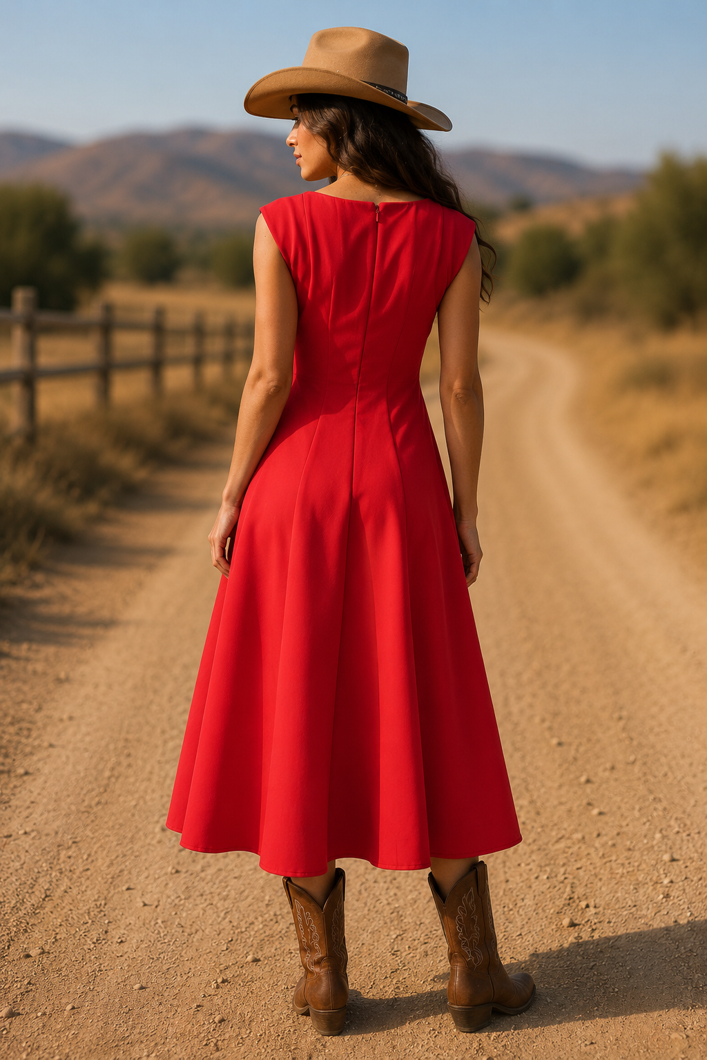 Scarlet Romance Woven Midi Dress Flying Tomato