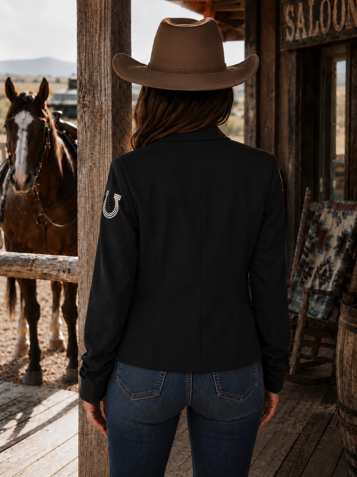 Rhinestone Horseshoes Blazer Neon Spur