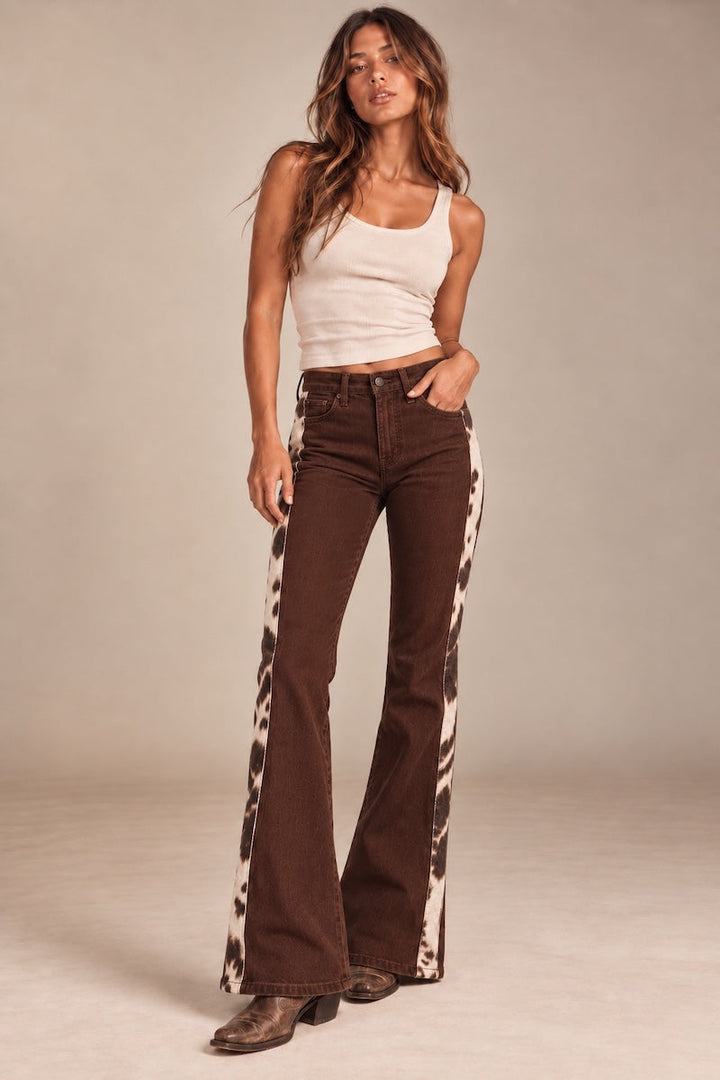 Rodeo Noir Boot Cut Jeans -Chestnut