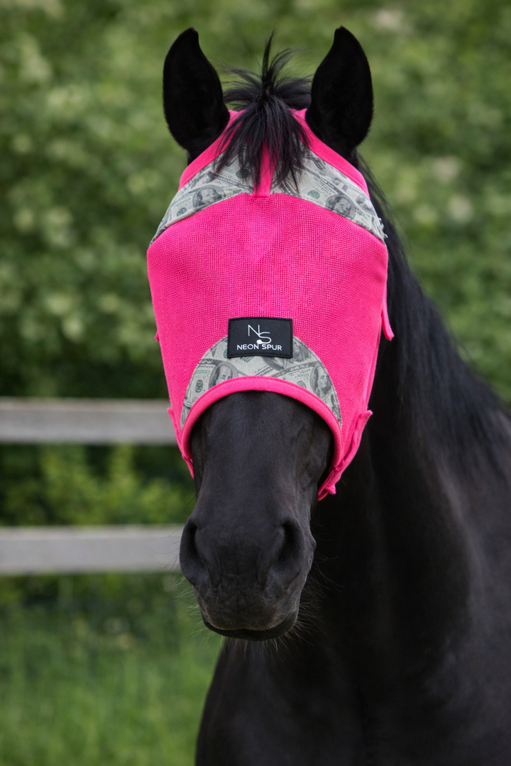 Entry Fees Fly Mask -Neon Pink Neon Spur