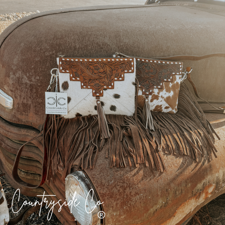Fort Worth Cowhide Crossbody Purse