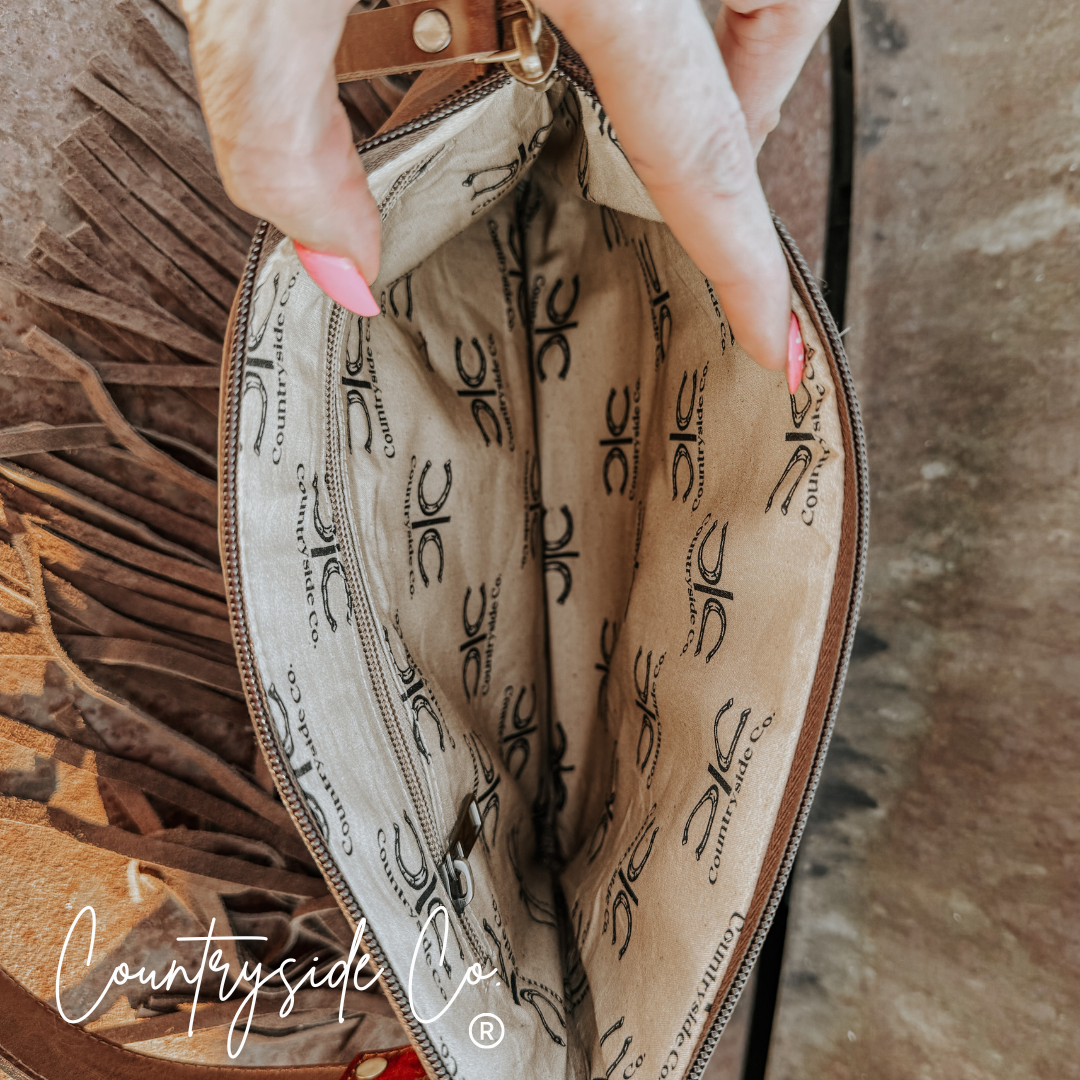 Fort Worth Cowhide Crossbody Purse