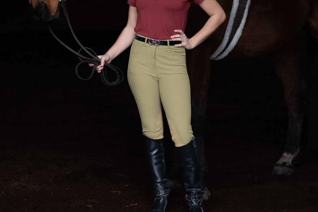 Grewal Equestrian Cordelia Breeches with Clarino Knee Patch
