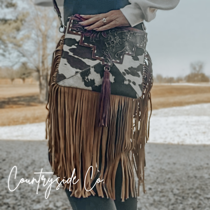 Fort Worth Cowhide Crossbody Purse
