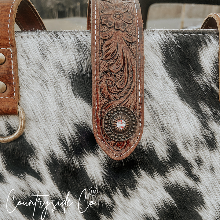 Darby Cowhide Carry All Overnight Bag Countryside Co.
