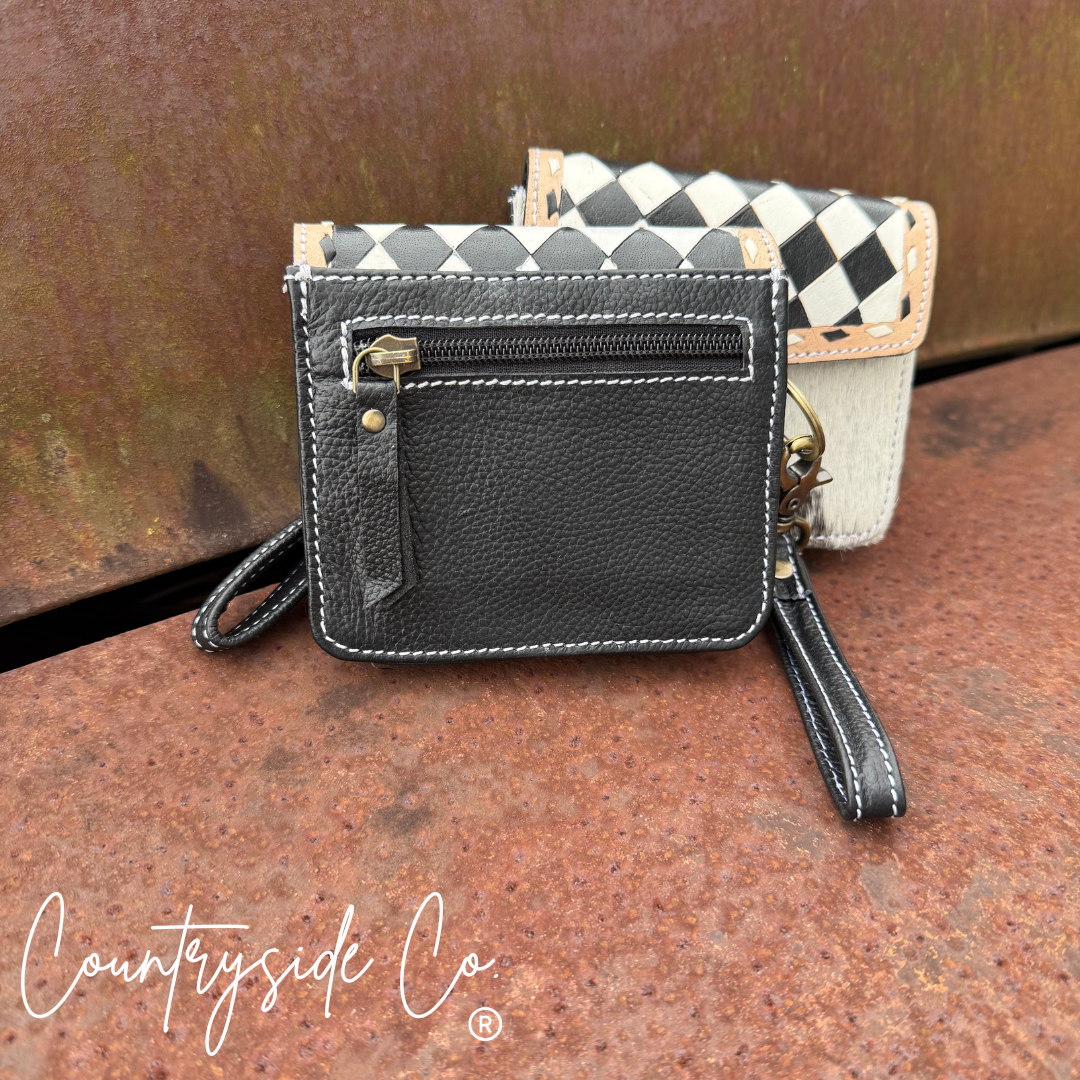 Cassie Checkered Wallet Wristlet Countryside Co.