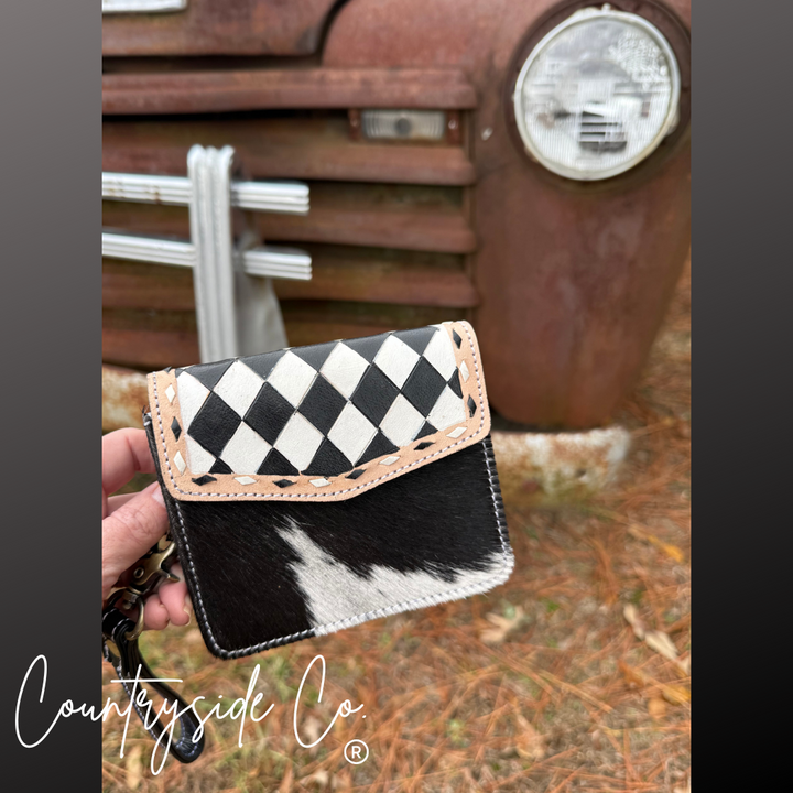 Cassie Checkered Wallet Wristlet Countryside Co.
