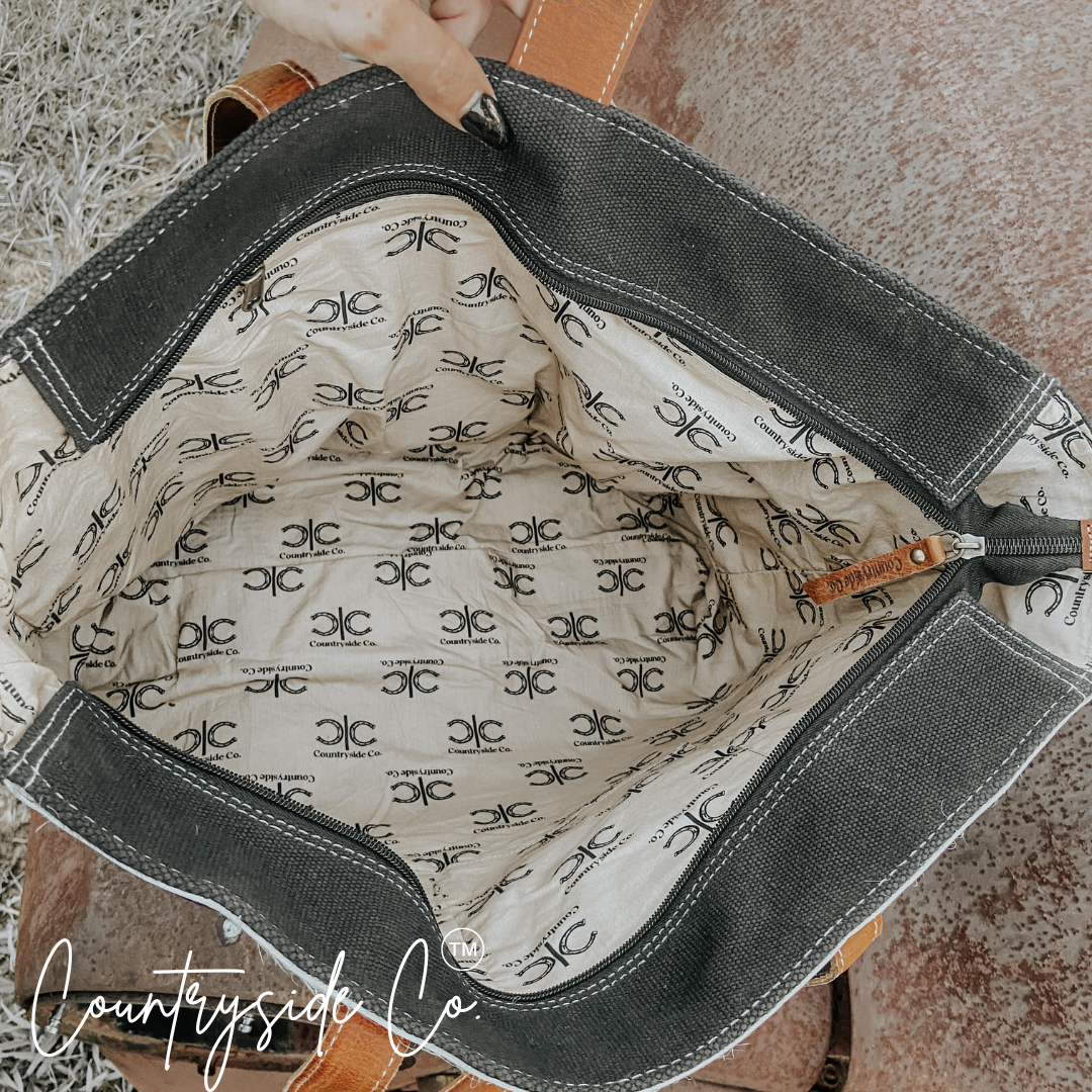 Darby Cowhide Carry All Overnight Bag Countryside Co.