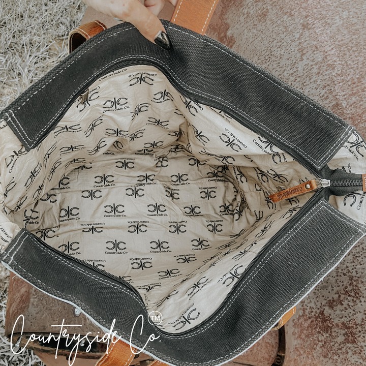 Darby Cowhide Carry All Overnight Bag Countryside Co.
