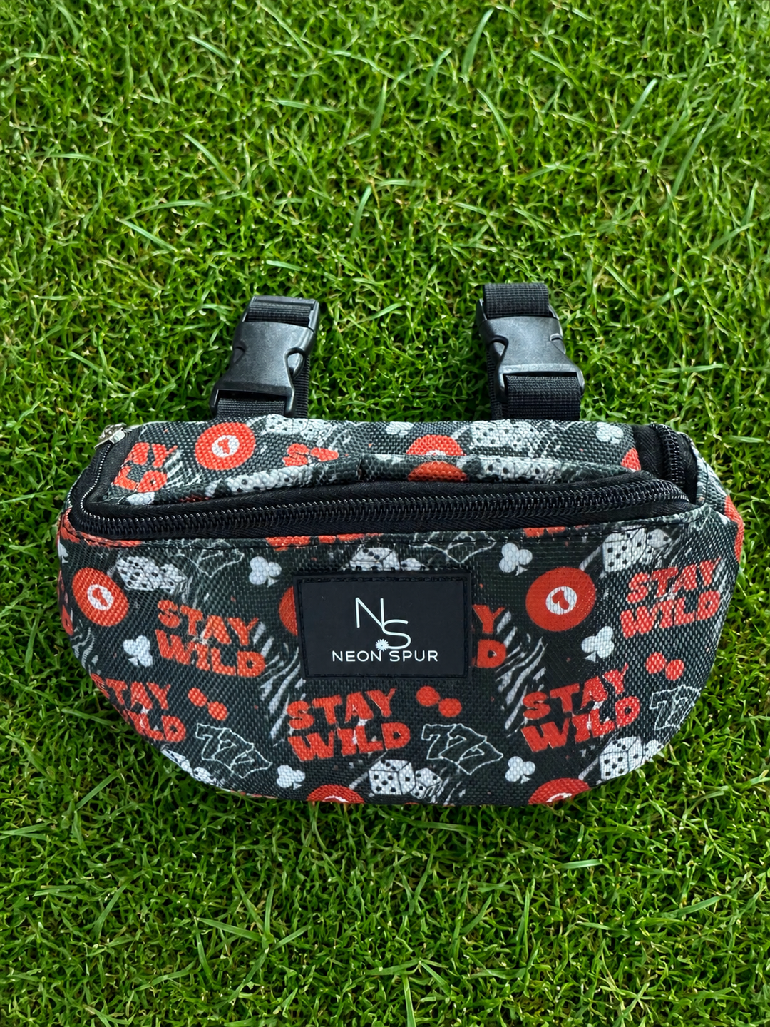 Stay Wild Saddle Pouch Bag Neon Spur