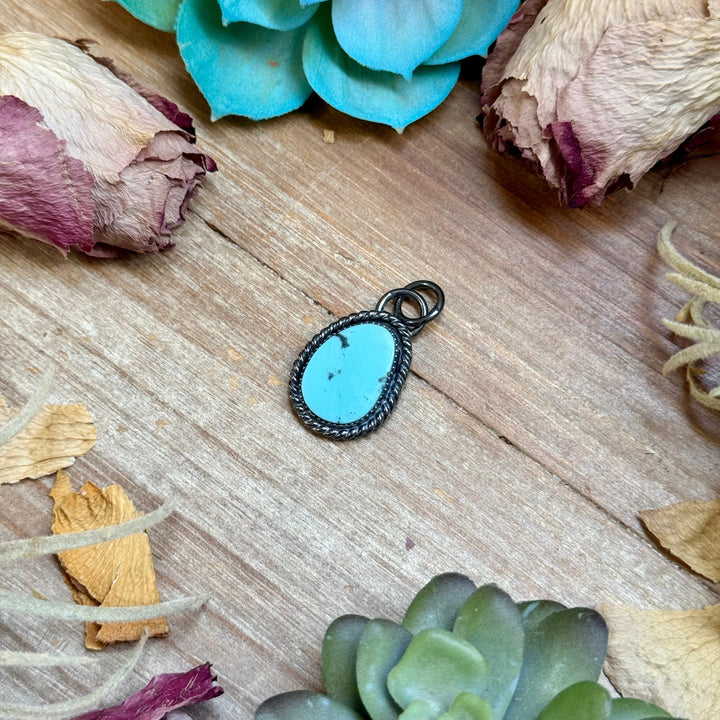 FREE Sterling Silver Necklace + MJ Sky Blue Turquoise Charm The Bijoux FAB Jewelry