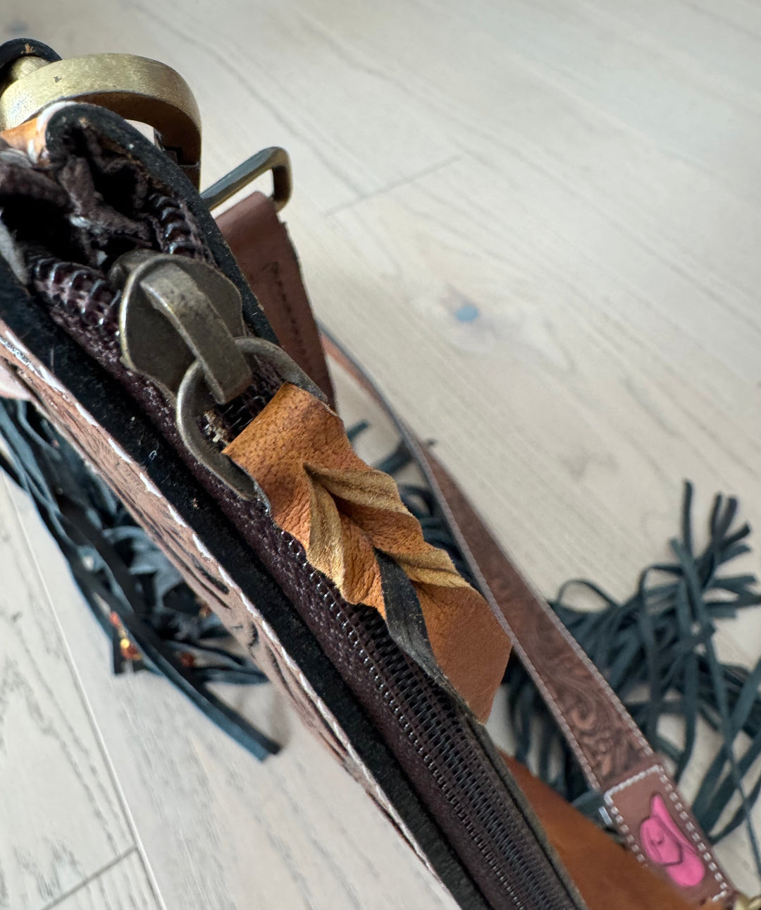 Howdy Tooled Leather Handbag