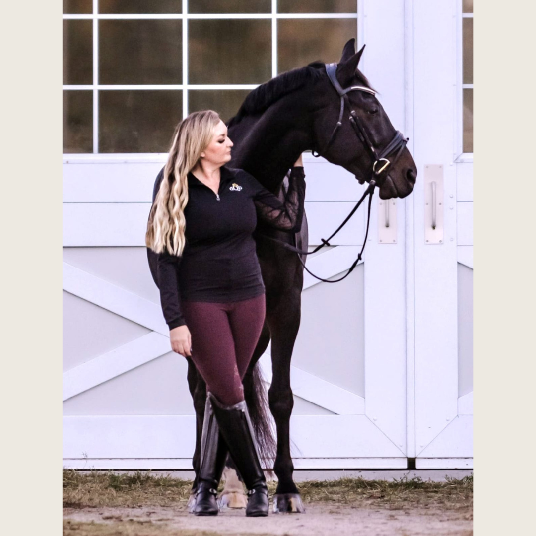 Burgundy Bridle Chain Silicone Grip Breeches