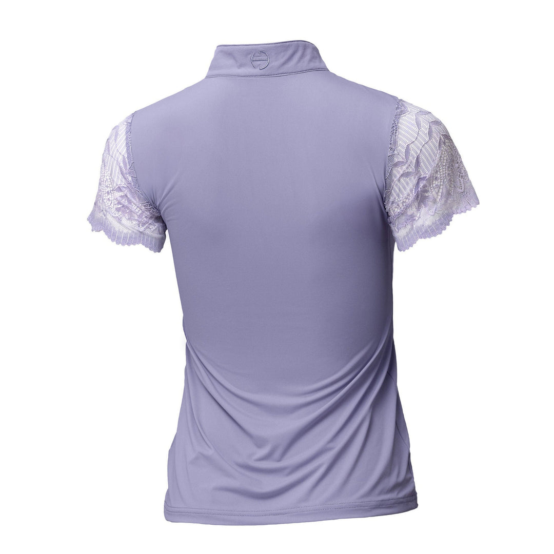Charlie Short Sleeve Lace Riding Shirt - Light Amethyst