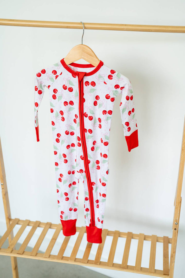 Cherry Coquette Bamboo Zippy Pajamas Boosh Baby