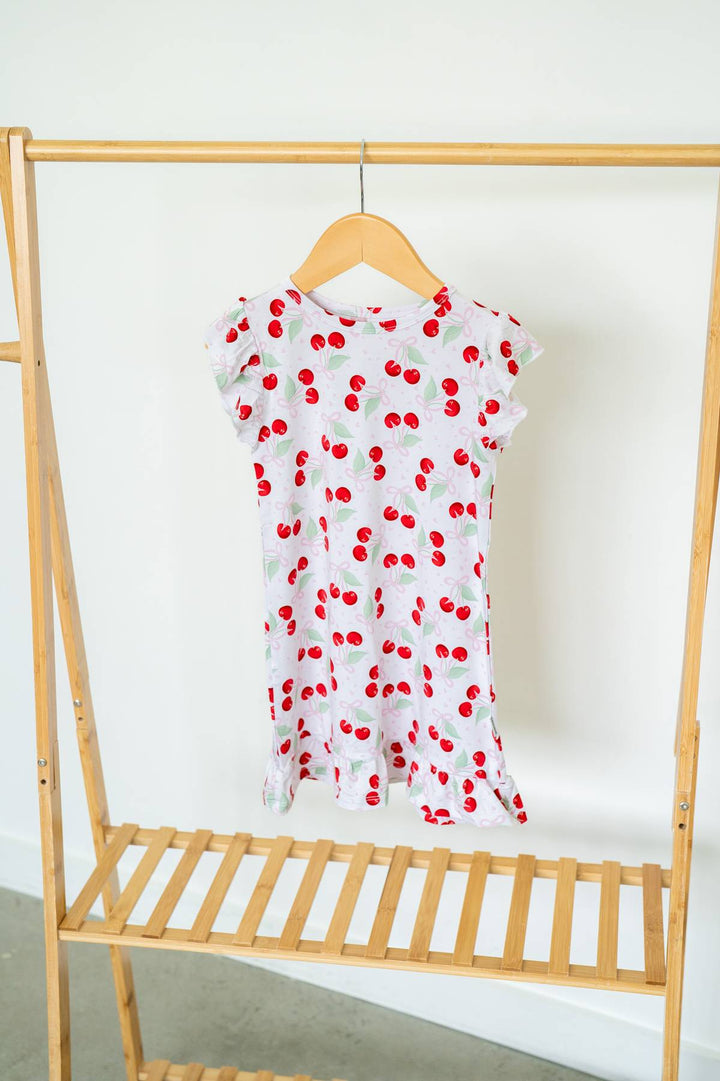 Cherry Coquette Bamboo Nightgown Boosh Baby