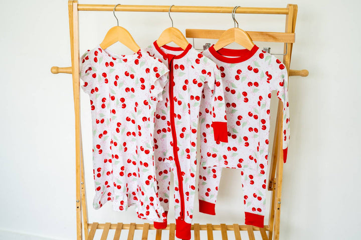 Cherry Coquette Bamboo Zippy Pajamas Boosh Baby