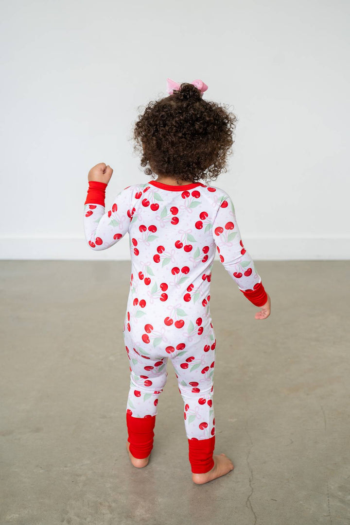 Cherry Coquette Bamboo Zippy Pajamas Boosh Baby