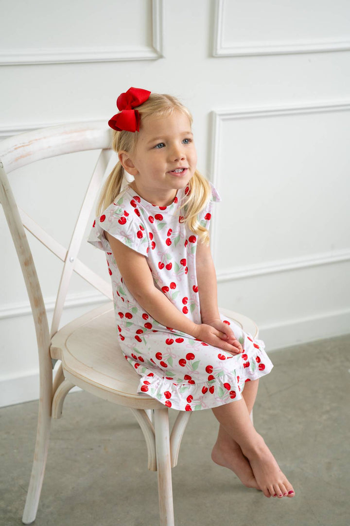 Cherry Coquette Bamboo Nightgown Boosh Baby
