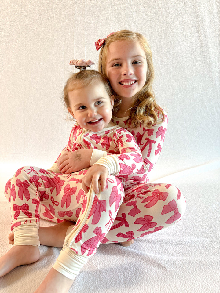 Hot Pink Bows Bamboo Zippy Boosh Baby