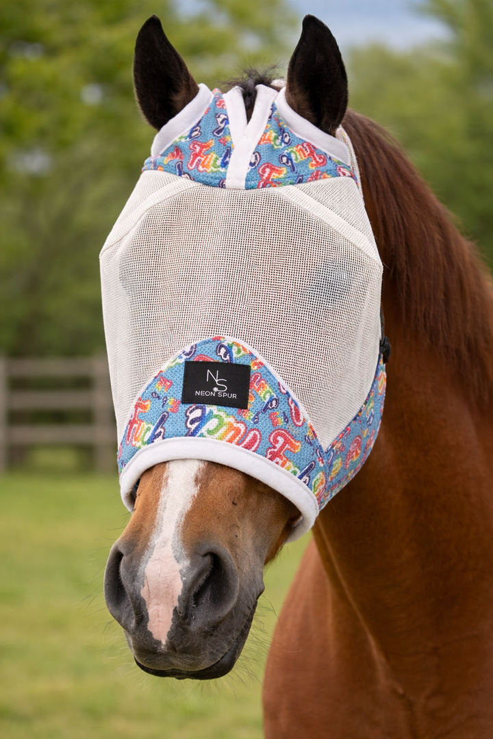 Fook Fly Mask - White Mesh