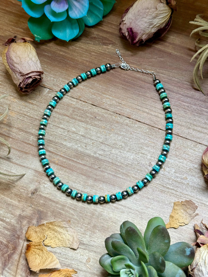 Sterling Silver Pearl & Heishi Choker – 14" + Extender – 6mm The Bijoux FAB Jewelry