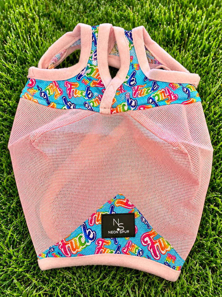 Fook Fly Mask - Baby Pink Mesh