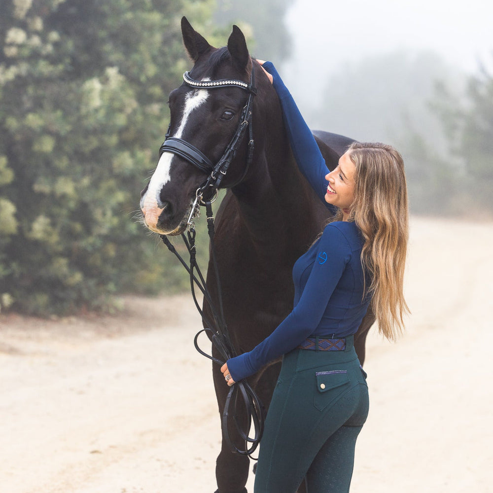 Kimberly Full Seat Breeches - Emerald Green Halter Ego®