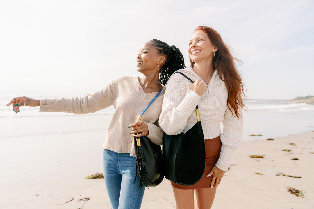 Mermaid Purse -Black Leather