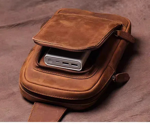 Erling Leather Sling Bag Crossbody Leather Pack STEEL HORSE LEATHER