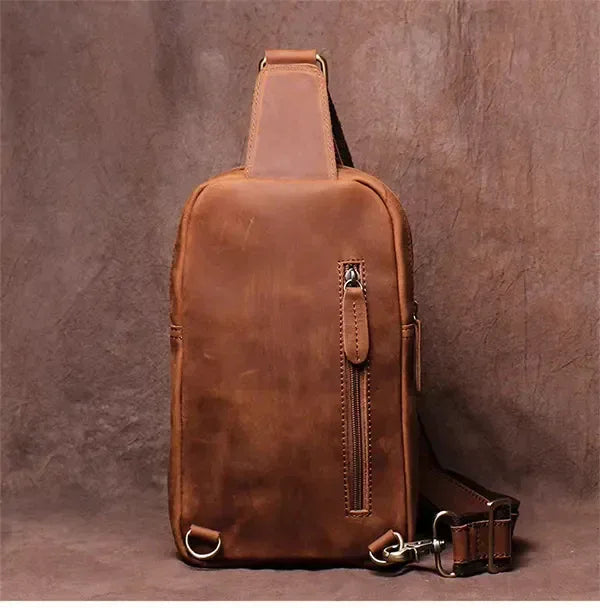Erling Leather Sling Bag Crossbody Leather Pack STEEL HORSE LEATHER