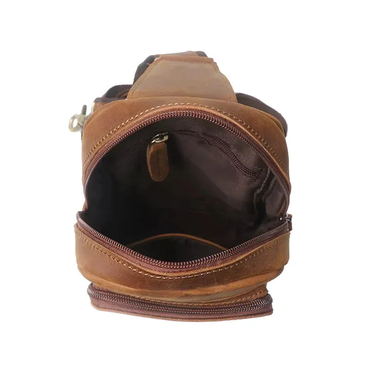 Erling Leather Sling Bag Crossbody Leather Pack STEEL HORSE LEATHER