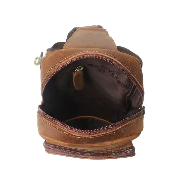 Erling Leather Sling Bag Crossbody Leather Pack STEEL HORSE LEATHER