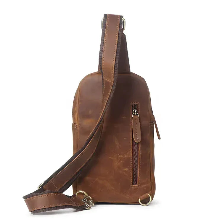 Erling Leather Sling Bag Crossbody Leather Pack STEEL HORSE LEATHER