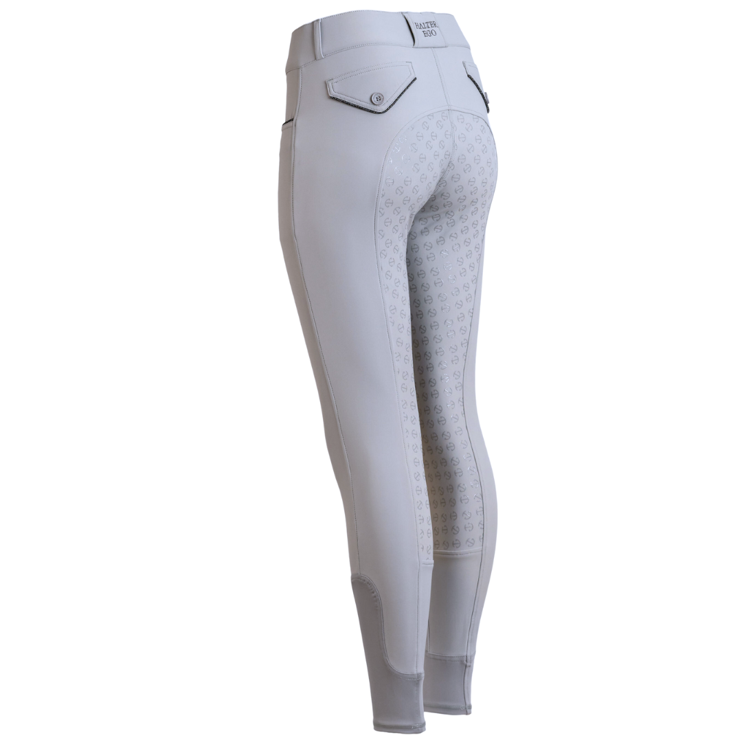 Halter Ego Evolution Mid Waist Full Seat Breeches - Light Alloy Gray