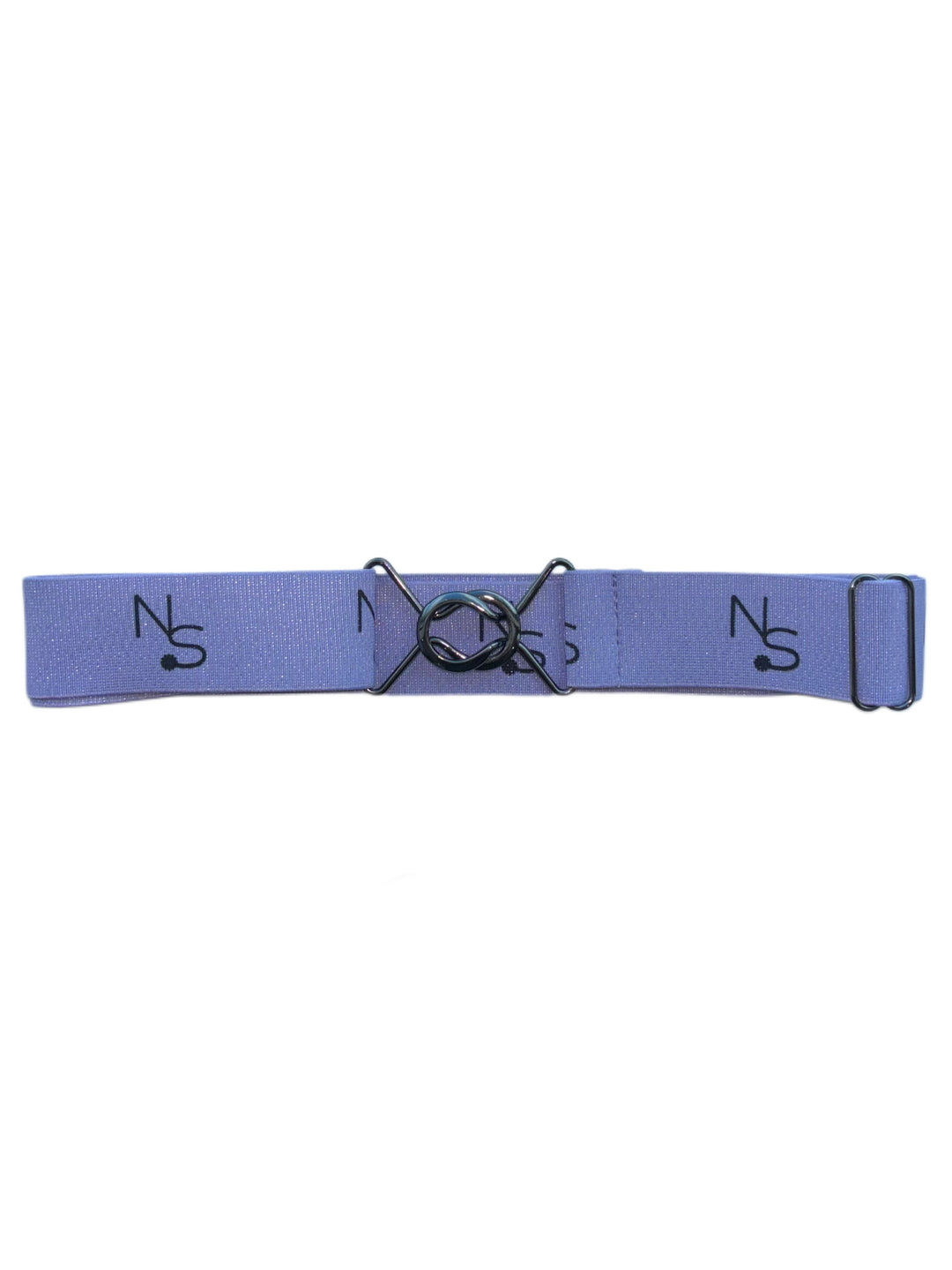 Lilac Sparkle Gunmetal Neon Spur Logo Equestrian Belt