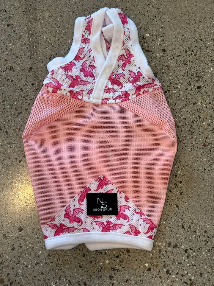 Pink Dragons Fly Mask - Std/Full Size