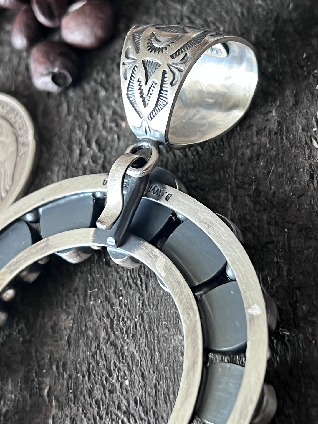Diane Wylie Sterling Silver & Sonoran Mountain Turquoise Naja Pendant Nizhoni Traders LLC