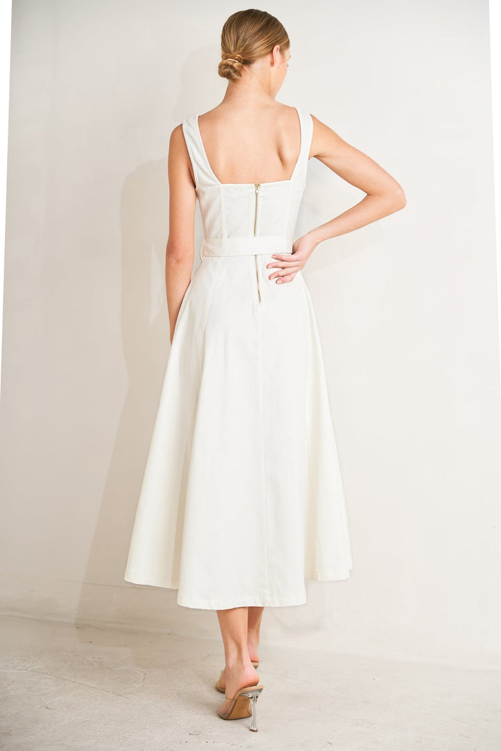 Bella Portofino Woven Midi Dress Flying Tomato