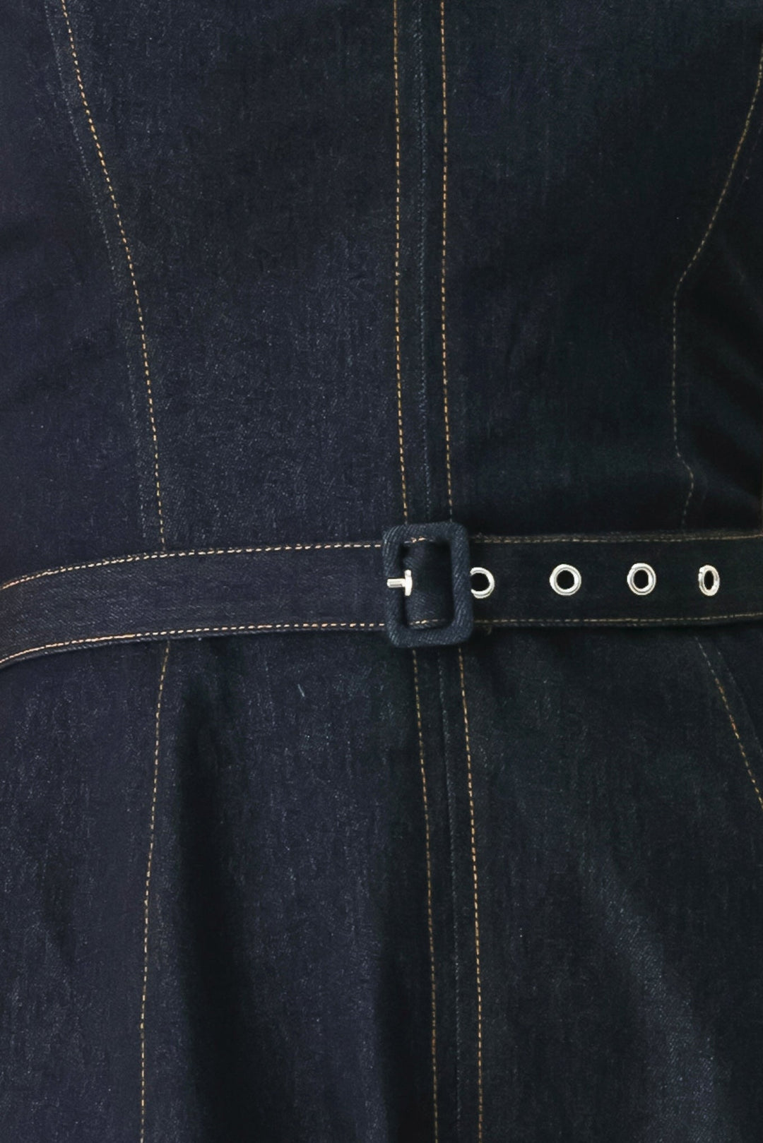 ICONIC INDIGO DENIM MIDI DRESS Flying Tomato