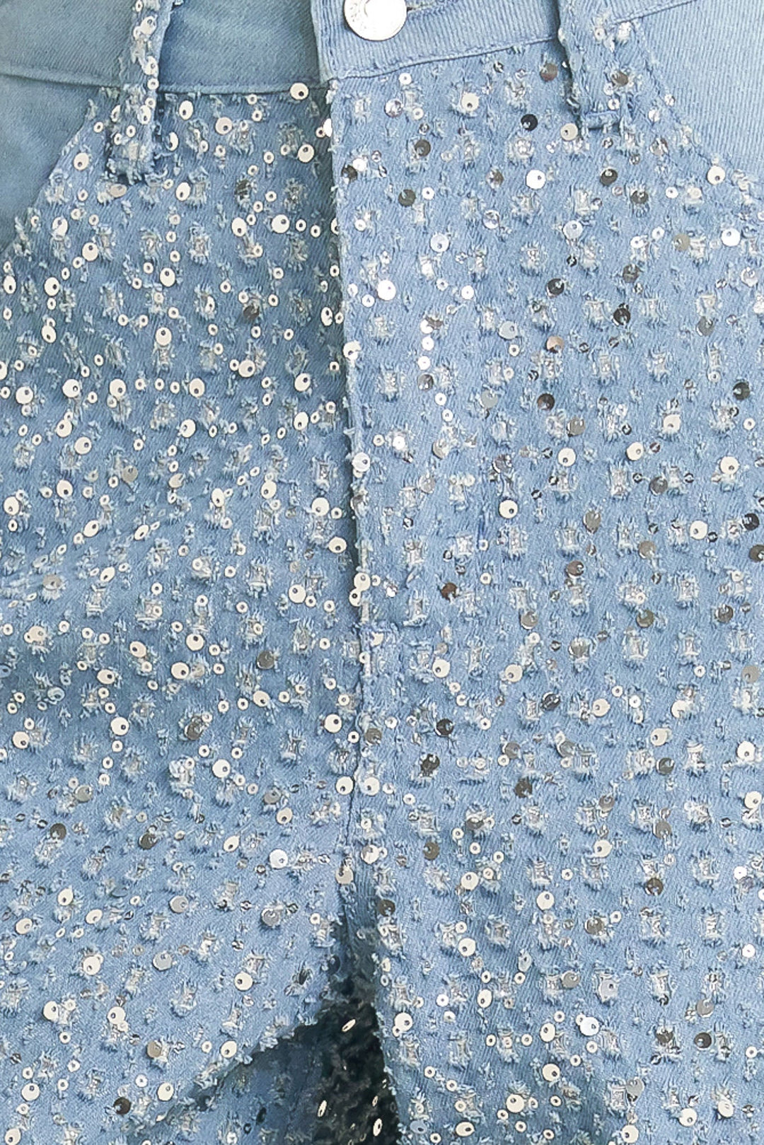 Loving Everyday Sequin Wide Leg Denim Pants