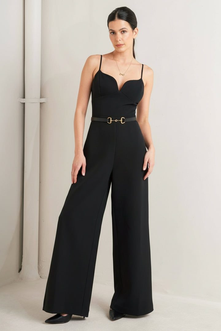 Pristine Edge Black Woven Jumpsuit