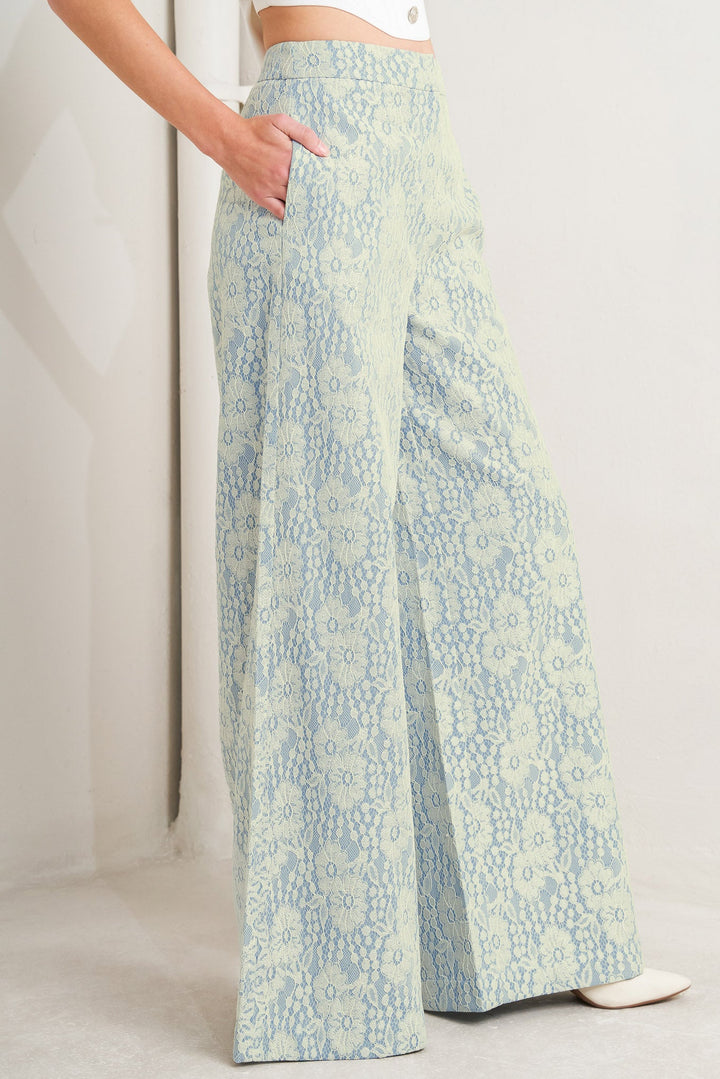 Easy Elegance Woven Lace Pants